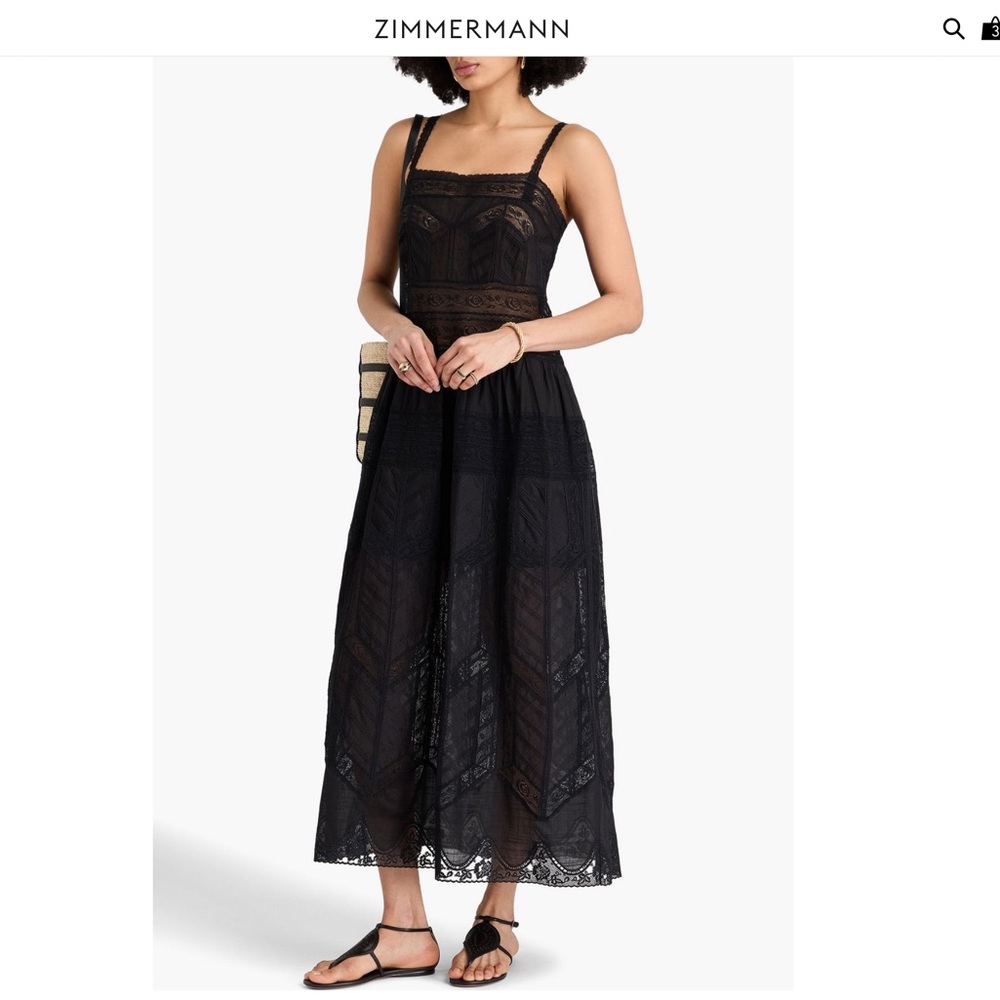 Zimmermann Halliday lace trim slip dress